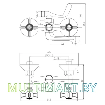 Смеситель Haiba HB3024 (хром) картинка 2